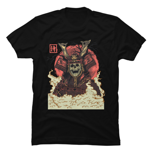 Red Samurai Skull